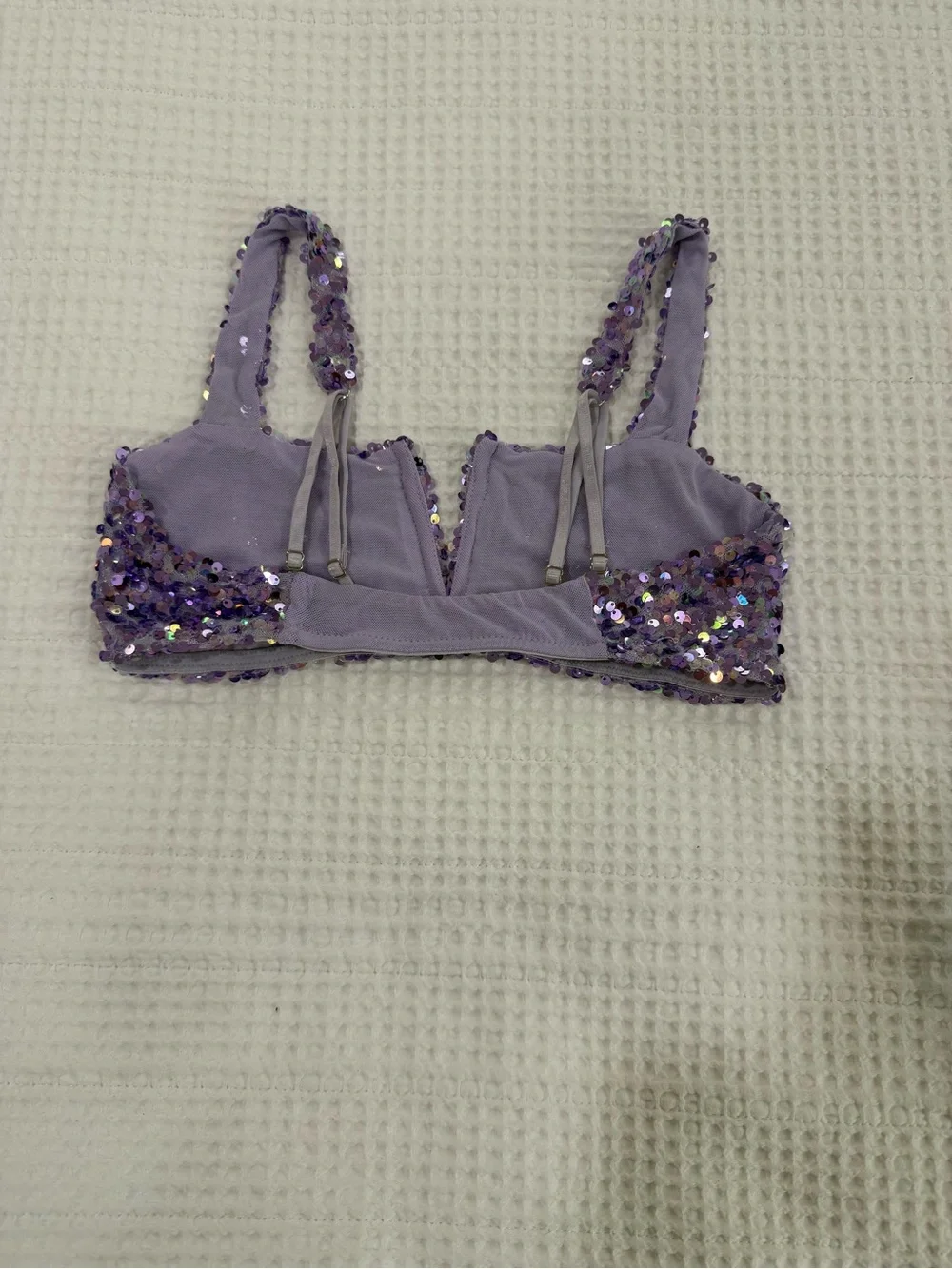 Free People Lavender Sequin Bralette